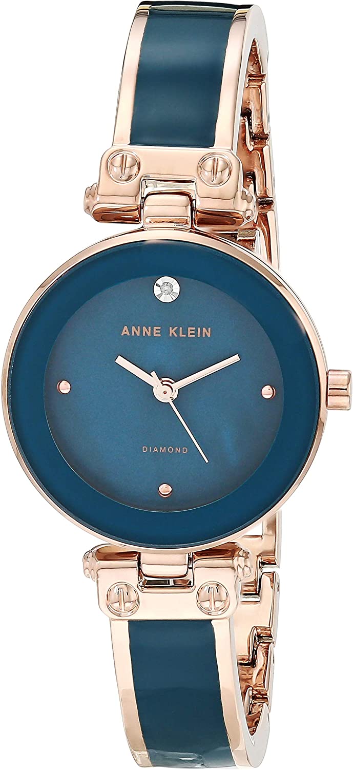 230816034940384_1 Anne Klein Women's Genuine Diamond Dial Bangle Watch - Image 1